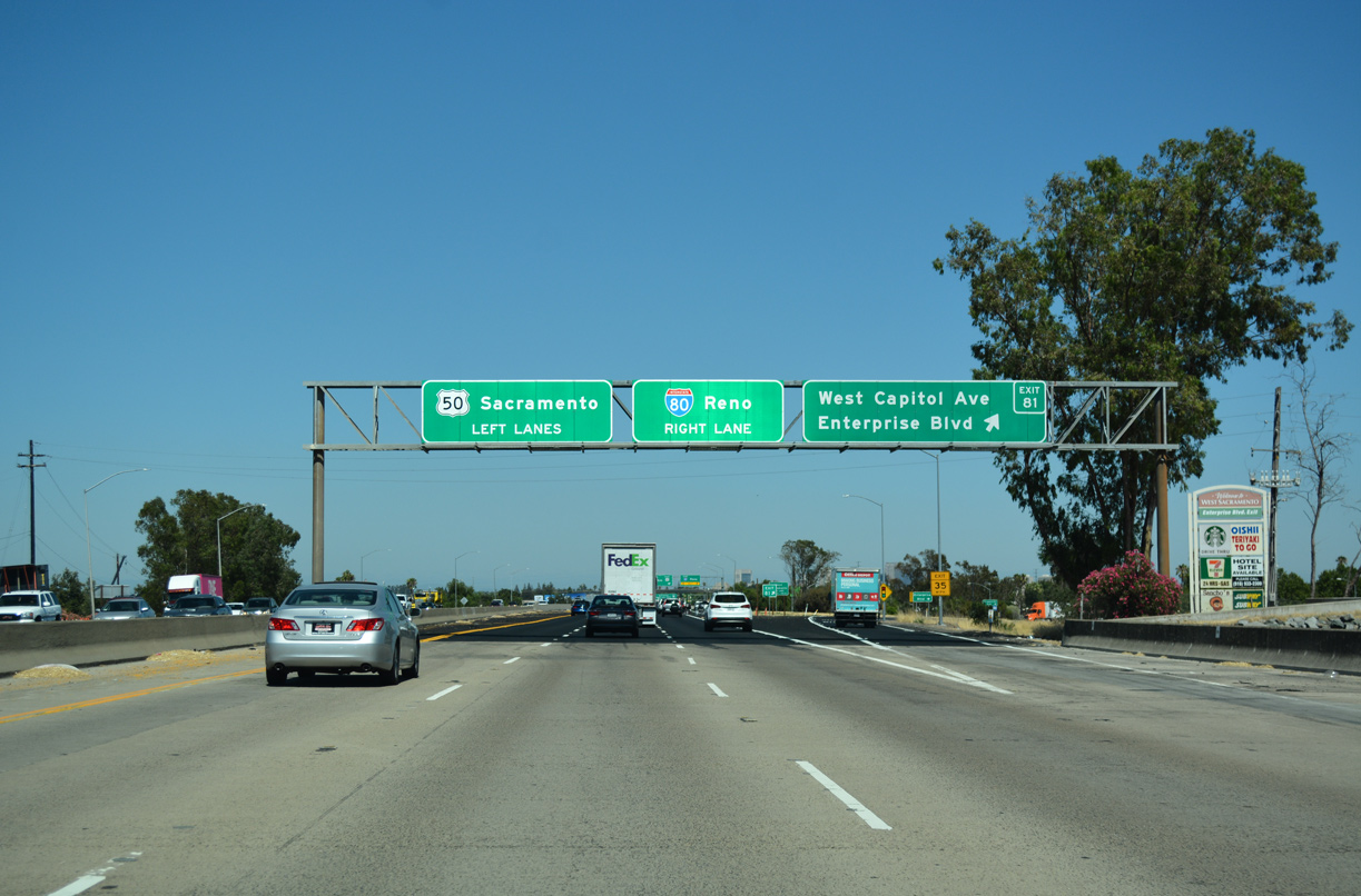 I-80 east at I-305/US 50