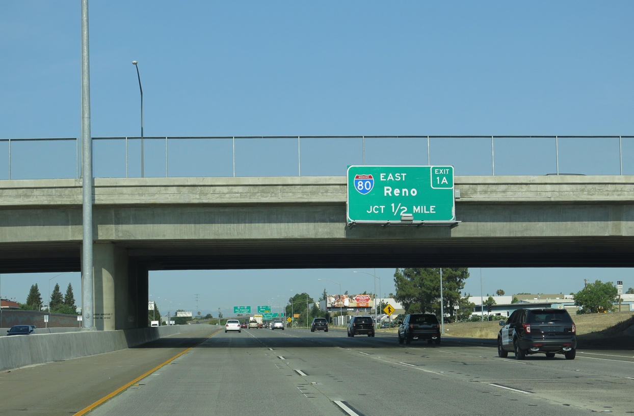 I-305/US 50 west at I-80