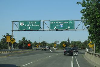 Business Loop I-80 west at US 50/I-305