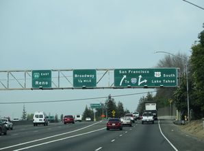 California 99 north at US 50/I-305