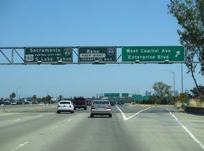 I-80 east at I-305/Business Loop I-80