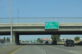 I-305/US 50 west at I-80