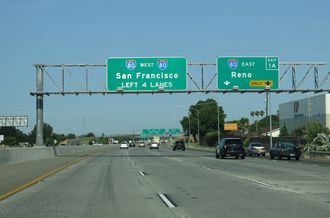 I-305/US 50 west at I-80