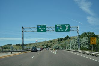 I-315/US 89/MT 3-200 west at I-15 - Great Falls