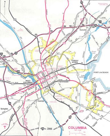 Interstate 326 proposed on the 1980 S.C. Official Highway Map