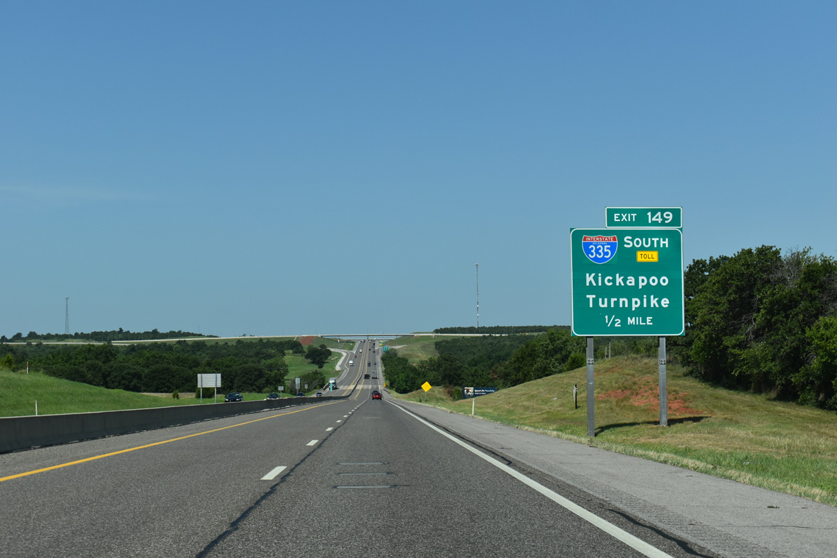 IH 44 west a half mile from IH 335 outside Oklahoma City, OK