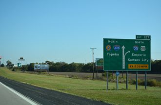 I-35/Kansas Tpk north at I-335 - Emporia