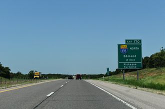 IH 40/US 270/SH 3 west at IH 335/Kickapoo Tpk - Newalla, OK