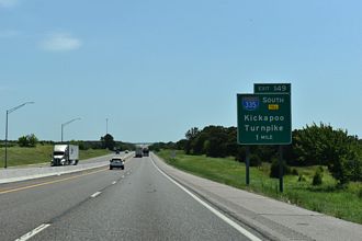 IH 44 East one mile ahead of IH 335 in Oklahoma City, OK