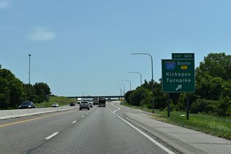 IH 44/Turner Tpk east at IH 335/Kickapoo Tpk south