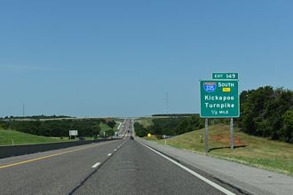 IH 44 west a half mile from IH 335 outside Oklahoma City, OK