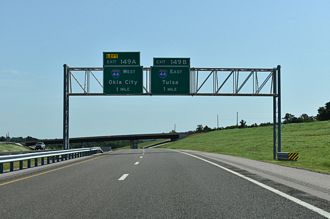 IH 335/Kickapoo Tpk North at IH 44/Turner Tpk