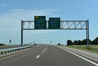 IH 335/Kickapoo Tpk North at IH 44/Turner Tpk