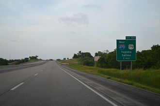 I-335/Kansas Tpk north at I-470 - Topeka