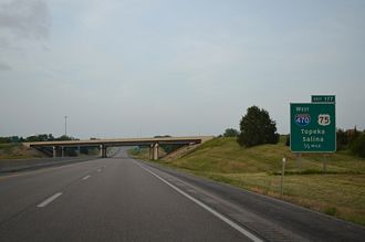 I-335/Kansas Tpk north at I-470 - Topeka