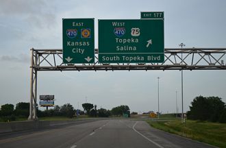 I-335/Kansas Tpk north at I-470 - Topeka