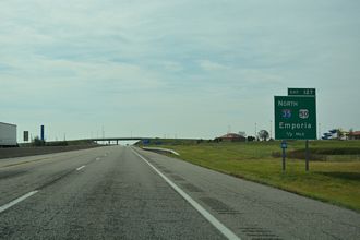 I-335 south at I-35/US 50 - Emporia, KS