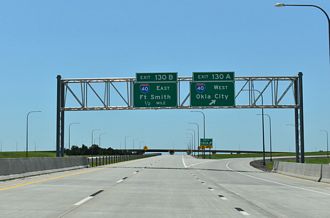 IH 335 south at IH 40 west in OKC
