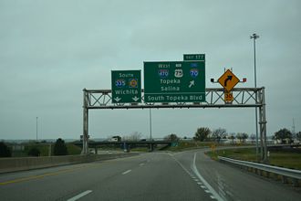 I-470/Kansas Tpk west at I-335 - Topeka