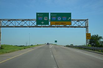 US 75 north at I-335/470 - Topeka, KS