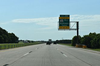 IH 40 West at SH 351/Muskogee Turnpike near Webber Falls, OK