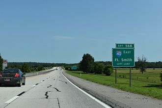 SH 351/Muskogee Tpk East at IH 40 near Webber Falls, OK