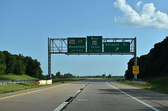 SH 364/Creek Tpk West at Kenosha St, one mile from SH 351/Muskogee Tpk