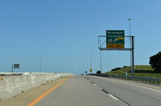 SH 364/Creek Tpk West at SH 351 East to Muskogee, OK