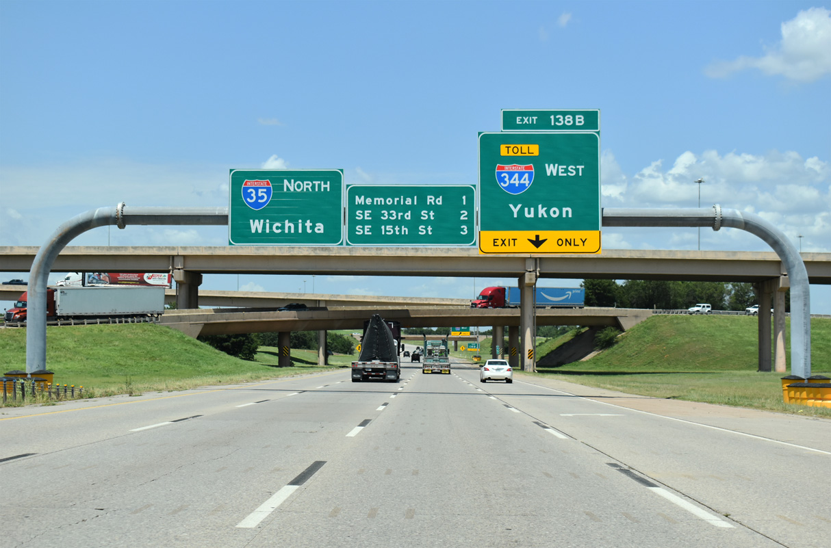 IH 35 North at IH 344 in Oklahoma City, OK