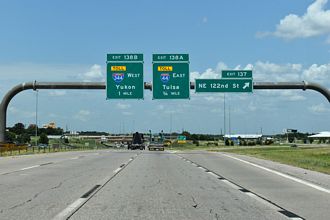 IH 35/44 North at IH 344 in Oklahoma City, OK