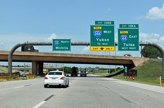 IH 35/44 North at IH 344 in Oklahoma City, OK