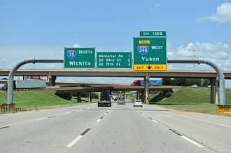 IH 35 North at IH 344 in Oklahoma City, OK