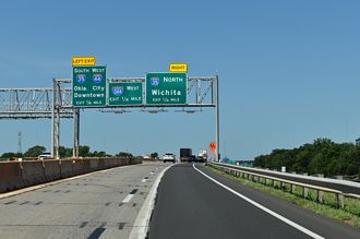 IH 44/Turner Tpk West at IH 35/335 in Oklahoma City, OK