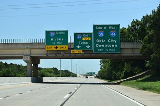 IH 344/Kilpatrick Tpk east at IH 35/44 in Oklahoma City, OK