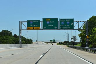 IH 344/Kilpatrick Tpk east at IH 35/44 in Oklahoma City, OK