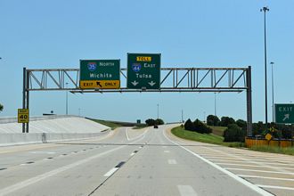 The East End of Interstate 344 in Oklahoma City, OK