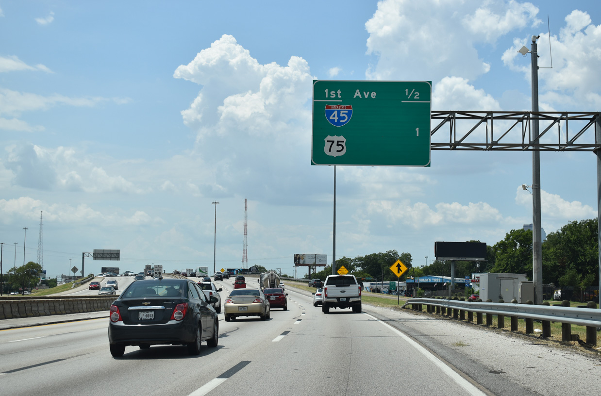 IH 30 west at IH 45/345/US 75 - Dallas, TX