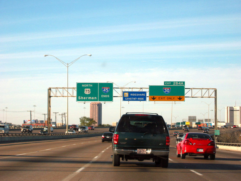 IH 45 north at IH 30/345 - Dallas, TX