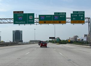 IH 345/US 75 south at IH 30/45 - Dallas, TX