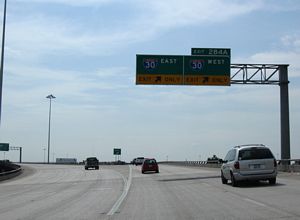 IH 345/US 75 south at IH 30/45 - Dallas, TX
