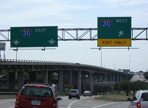 IH 345/US 75 south at IH 30/45 - Dallas, TX