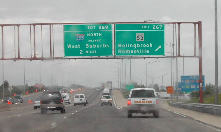 I-55 north at I-355 - Bolingbrook, IL