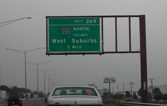 I-55 north at I-355 - Bolingbrook, IL