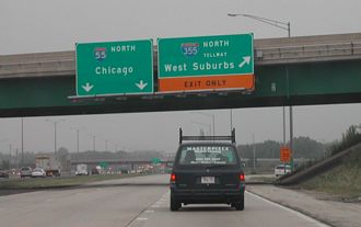 I-55 north at I-355 - Woodridge, IL