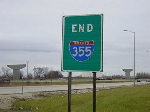 I-355 south at I-55 - Bolingbrook, IL