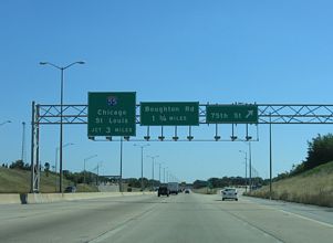 I-355 south at I-55 - Woodbridge, IL