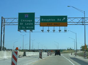 I-355 south at I-55 - Woodbridge, IL