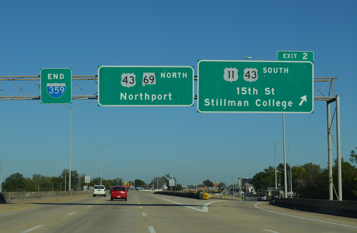 I-359/US 11-SR 69 north at US 43 - Tuscaloosa, AL