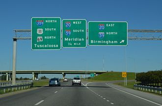 The Northbound beginning of Interstate 359 at Tuscaloosa, Alabama