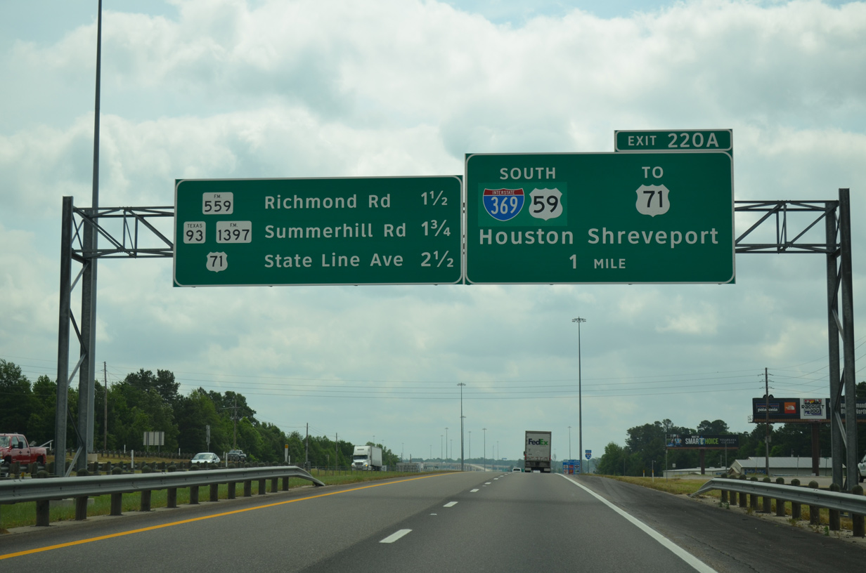 IH 30 east at IH 369/US 59 - Texarkana, TX